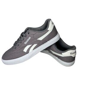 Reebok Grey & White Mens Clasic Canvas Low Top Sneakers Size 11